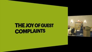 THE JOY OF GUEST COMPLAINTS - A WORKING SESSION WITH ANGELA SAUNDERS
