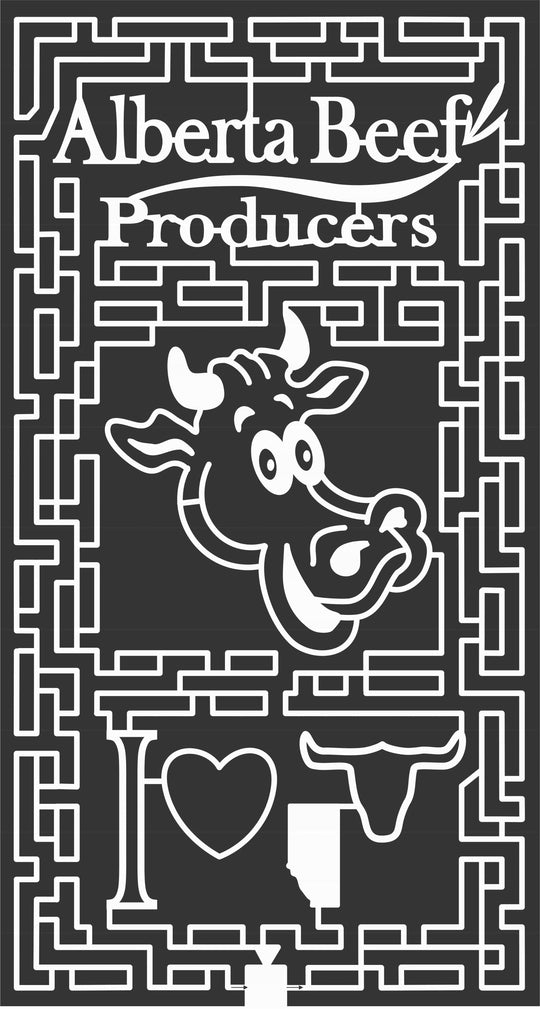 06_AB_Grand_Prairie Alberta, Cow, Horn, Skull, Animal, Heart, province, shape