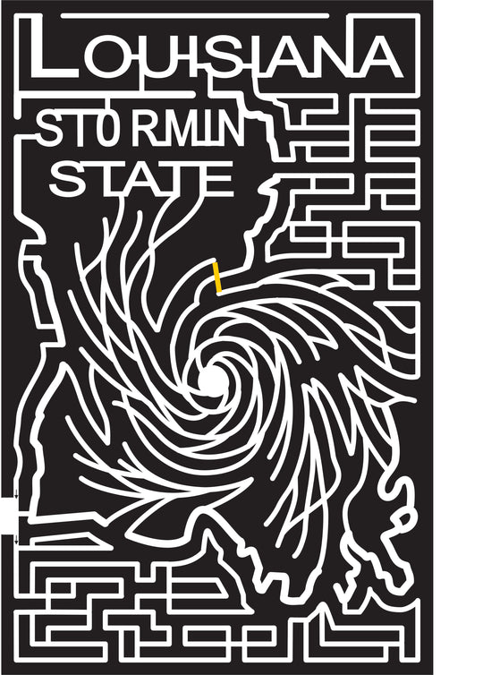 06_LA_Alexandria Louisiana, state, shape, storm, eye, hurricane