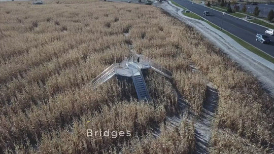 Corn Maze Bridges Metal Container