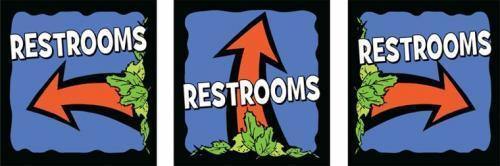 Restroom Directional Arrows - The MAiZE