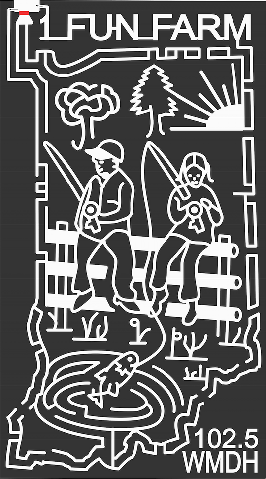 06_IN_Farmland B Indiana, fishing, pond, Fish, Tree, Sun, Fence, state, shape, fishermen